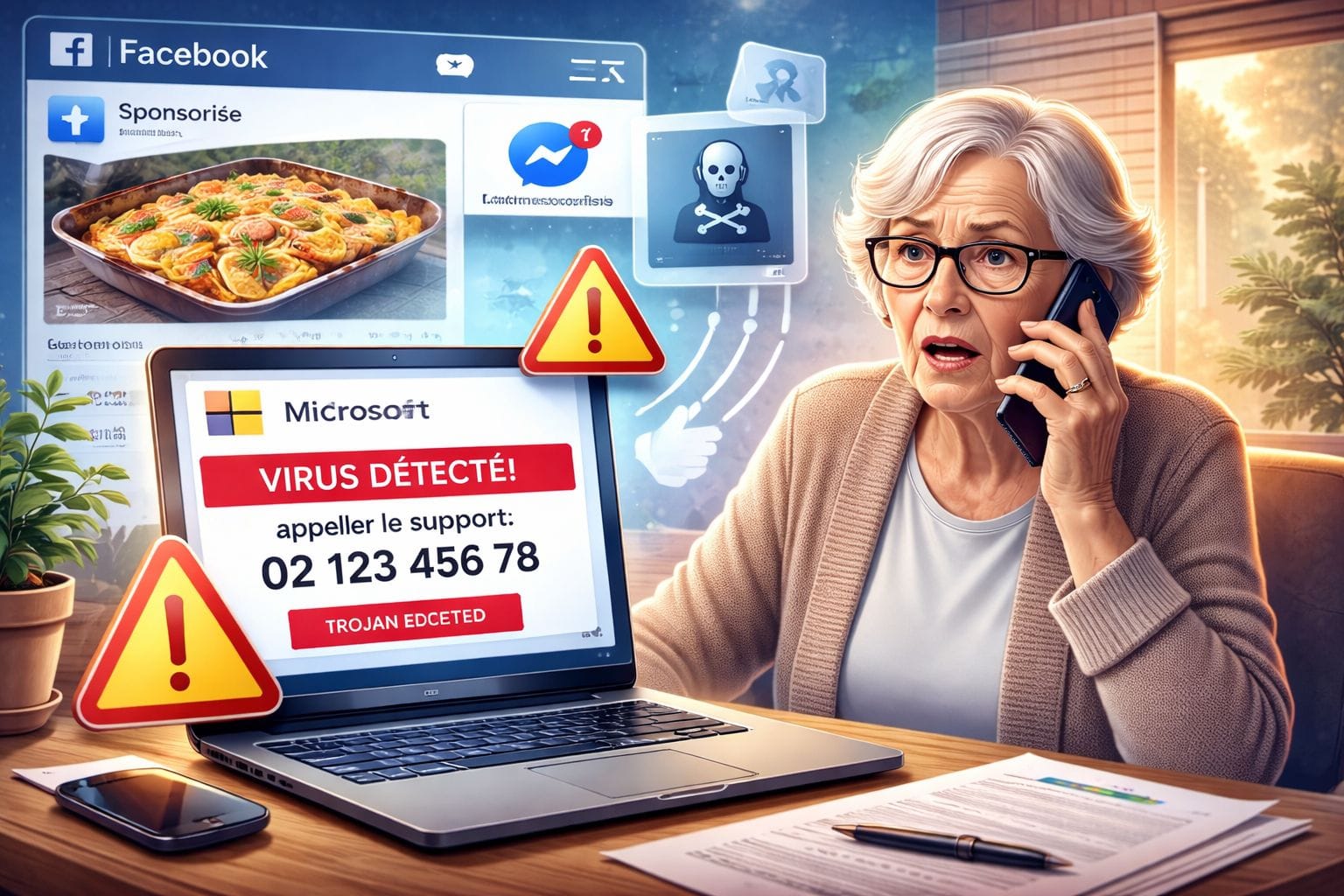 Quand une publicité Facebook mène à une arnaque Microsoft